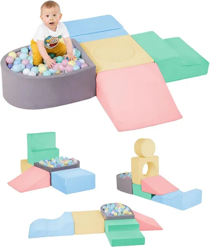 DTRK Juguetes de escalada para niños pequeños de 1 a 3 años, 6 piezas de bloques de escalada de espuma para niños pequeños, escalador de esquina