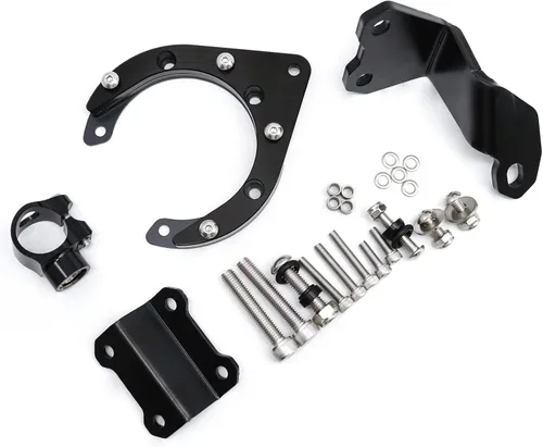 Miniatura 3 de Kit de soporte de montaje estabilizador de aluminio para motocicleta CNC para Yamaha MT07 FZ07 2020 2021 2022 2023 (negro + negro)