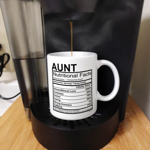 Miniatura 5 de ThisWear Regalos para el día de la madre para tía, etiqueta de datos nutricionales, regalos divertidos para tía, regalo de broma, taza de café