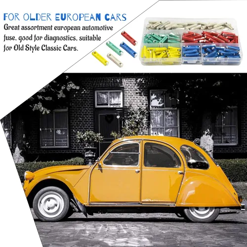 Miniatura 6 de WMYCONGCONG 200 fusibles de automóvil europeos para automóviles 5A, 8A, 10A, 16A, 25A, para autos clásicos, estilo antiguo, no de cerámica