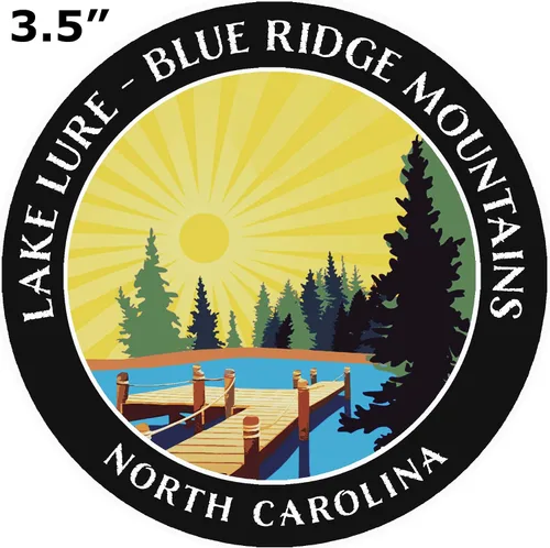 Miniatura 2 de Lake Dock - Lago Lure, Blue Ridge Mountains - Carolina del Norte 3.5 pulgadas ventana coche camión calcomanía vacaciones aventura tema novedad