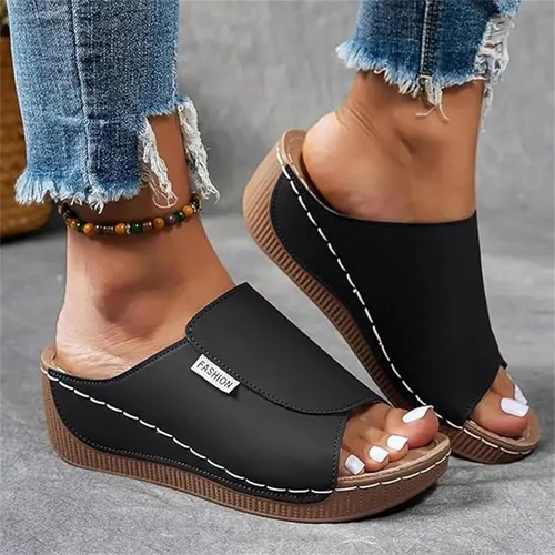 Miniatura 2 de Sandalias ortopédicas para mujer, con plataforma elegante, cómodas, ortopédicas, informales, para verano, con soporte de arco