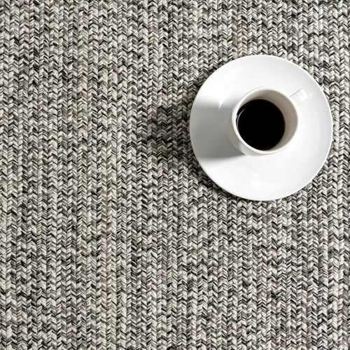 Miniatura 6 de nuLOOM Wynn Tapete trenzado para interiores y exteriores, 6 pies, cuadrado, color gris claro/sal y pimienta