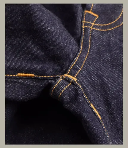 Miniatura 6 de Red Tornado 12oz Selvedge Denim Jeans Enjuagados Slim Straight Fit