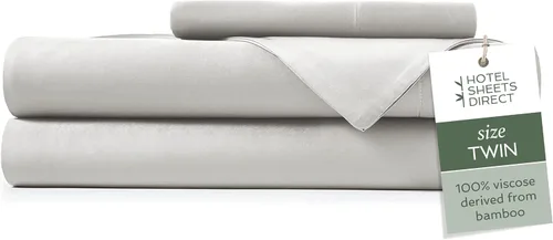 Miniatura 31 de Hotel Sheets Direct Juego de Sábanas de Cama de 4 Piezas, Tamaño California King, 100% Viscosa Derivada de Bambú, Juego de Sábanas con 2 Fundas