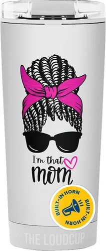 Miniatura 21 de The LoudCup - Botella de agua reutilizable de 23 onzas (blanco hielo) - Vaso de viaje 2 en 1 y Noisemaker - Sin BPA, bocina de soplado y taza