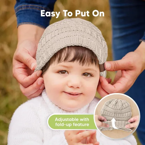 Miniatura 158 de KeaBabies 3-Pack Baby Beanies for Boys, Girls - Stretchy Knit Baby Hats, Cute Newborn