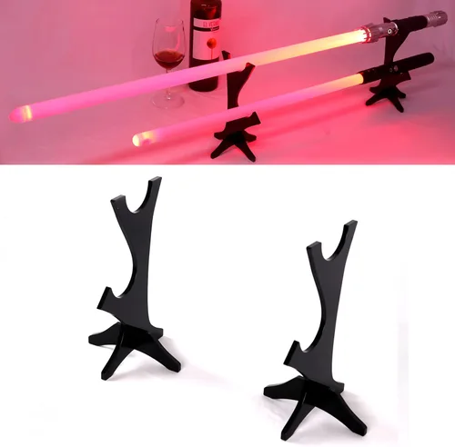 Miniatura 4 de Soporte de acrílico para sable de luz perfecto para sable de luz Jedi, soporte de sable de luz resistente, soporte de sable de luz de dos niveles