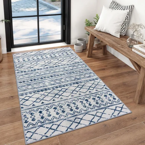 Miniatura 81 de KUTA Alfombras Boho para pasillos de 2.6x10 pies, alfombra de pasillo marroquí lavable, antideslizante, vintage, gris, alfombras de cocina, ultra