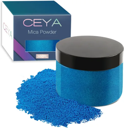 Miniatura 11 de Ceya Polvo Mica, 150g/ 5.3oz Pigmento de Colorante de Efecto Perlado Blanco de Porcelana para Resina Epóxica, Vasos, Sustancia Pegajosa, Bomba