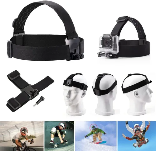 Miniatura 3 de Accesorios universales para cámara de acción, soporte para la cabeza, palo para selfie, agarre de mano flotante compatible con Dragon Touch/AKASO