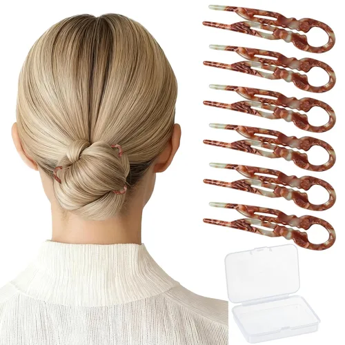 Miniatura 11 de Sunolga Horquillas francesas pequeñas de 2.83 pulgadas para mujer, 6 horquillas de pelo de prestigio para todo el cabello, forma curvada para un