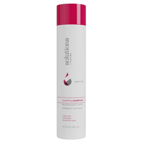 GREAT CLIPS Solutions Acondicionador nutritivo de 10 onzas líquidas | Aceite de argán | Sin sulfatos y parabenos | Hidrata y repara el cabello |