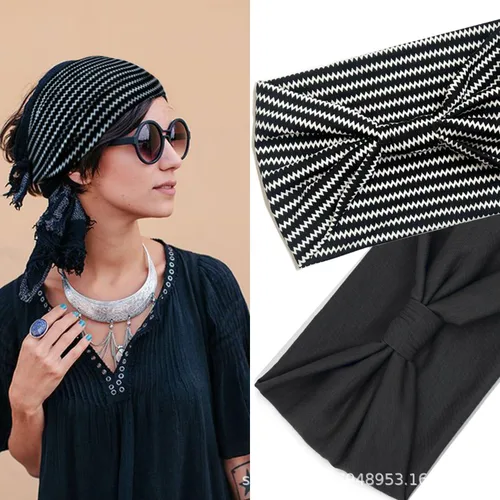 Miniatura 4 de K-Elewon Paquete de 3 diademas elásticas anchas para mujer, bandas para el cabello para yoga, deportes