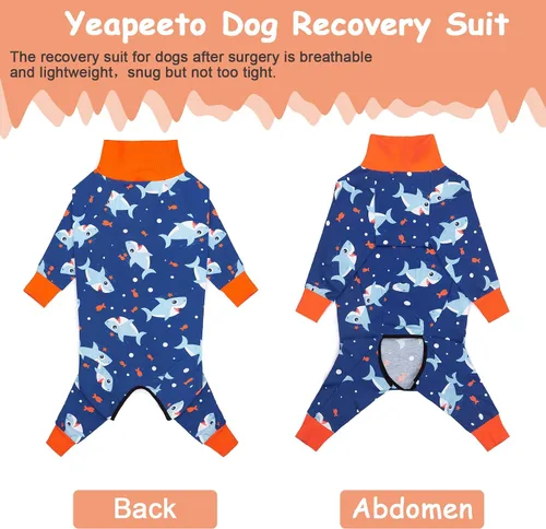 Miniatura 2 de Traje de recuperación para perros después de la cirugía para hembras y machos, camiseta de castración para perros de talla mediana y grande