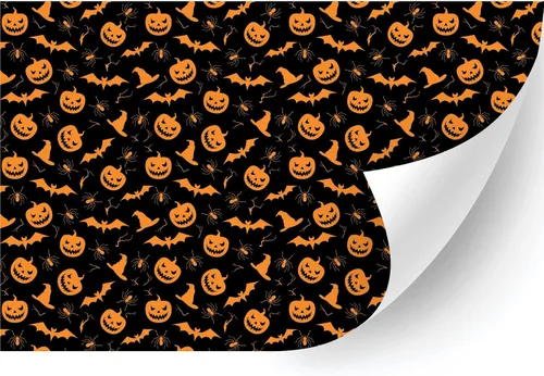Miniatura 26 de HTV4U Vinilo de transferencia de calor con estampado de Halloween (zigzag de Halloween, 18.5 pulgadas x 3 yardas), papel de transferencia de prensa