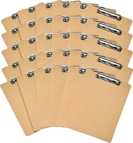 Miniatura 2 de Amazon Basics Portapapeles para oficina, tamaño carta, 9 x 12.5 pulgadas, paquete de 30, marrón