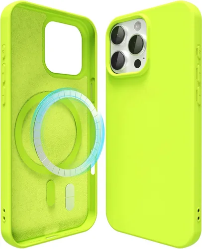 Miniatura 172 de oakxco Funda de silicona para iPhone 12 Pro Max, magnética, compatible con carga inalámbrica Magsafe, cubierta protectora de goma suave y delgada