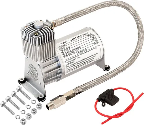 Miniatura 14 de Vixen Horns Heavy Duty Onboard Air Compressor 150 PSI. Universal Replacement for Truck/Car Train Horn/Suspension/Ride/Bag kit/System. Fits All 12v