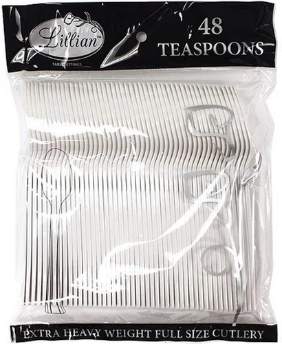 Miniatura 9 de Lillian tablesettings 48 cubiertos de plástico., tenedores, Transparente Claro