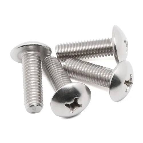 Miniatura 8 de Tornillos de máquina con cabeza de truss #6-32 x 1/4", acero inoxidable 304 18-8, acabado brillante, rosca completa, 100 unidades plateado