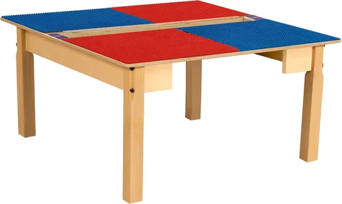 Miniatura 14 de Time-2-Play - Mesa de juego para niños, compatible con ladrillos Lego, madera contrachapada de abedul extra resistente, 35 pulgadas de ancho x 31