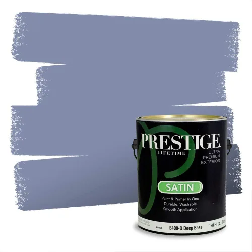 Miniatura 913 de Pintura Exterior + imprimación PRESTIGE, todo-en-uno, 1 galón, acabado mate, color comparable al Valspar* Royal Gray* VS151-Gris real