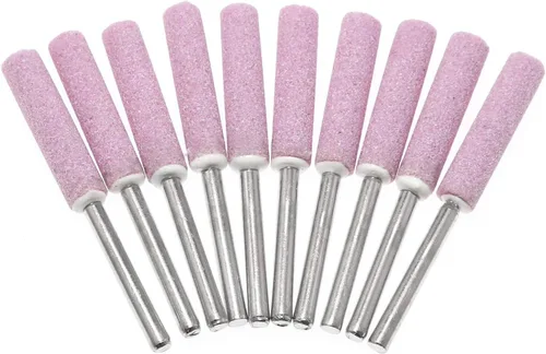 Miniatura 8 de RLECS 10pcs motosierra cabeza de molienda 3/16 "lima de piedra de molienda para moler agujeros profundos en maquinaria, rodamientos, moldes, piezas