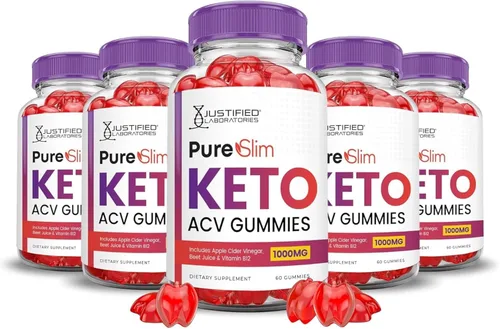 Miniatura 10 de Justified Laboratories Paquete de 2 gomitas Pure Slim Keto ACV de fórmula avanzada de 1000 mg PureSlim Keto Gummies Vinagre de sidra de manzana