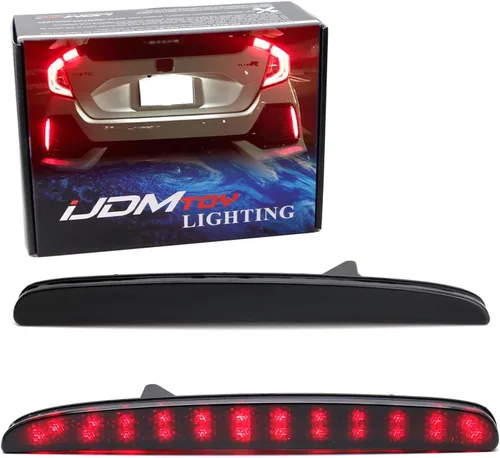 iJDMTOY Reflectores de Parachoques LED de Lente Ahumada 24-SMD Compatibles con Honda Civic Hatchback 2017-21, SI o Sedan Tipo-R, Funcionan como