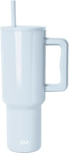 Miniatura 60 de Simple Modern - Vaso Trek de 30 onzas con asa y tapa con sorbete, taza de viaje de acero inoxidable con aislamiento, apta para portavasos Sea