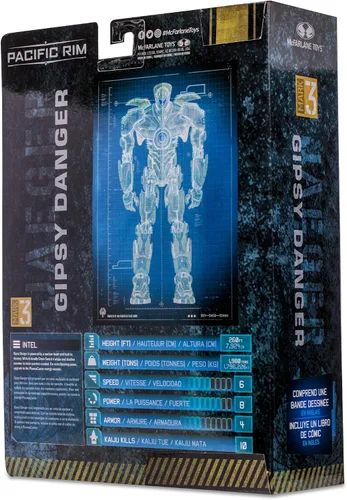 Miniatura 12 de Pacific Rim McFarlane Toys Gipsy Danger (Jaeger) - Figura de 4 pulgadas con cómic