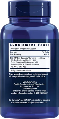 Miniatura 2 de Life Extension Extracto de cúrcuma súper bio-curcumina, curcumina altamente absorbible para apoyo a la salud de todo el cuerpo, sin gluten, sin OMG
