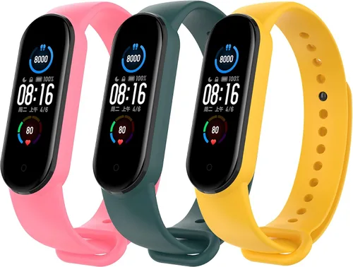 Miniatura 9 de hengkang Compatible con Amazfit Band 5/Xiaomi Mi Band 6/Mi Band 5, correas de repuesto ajustables de silicona deportiva para Amazfit Band 5, Mi Band