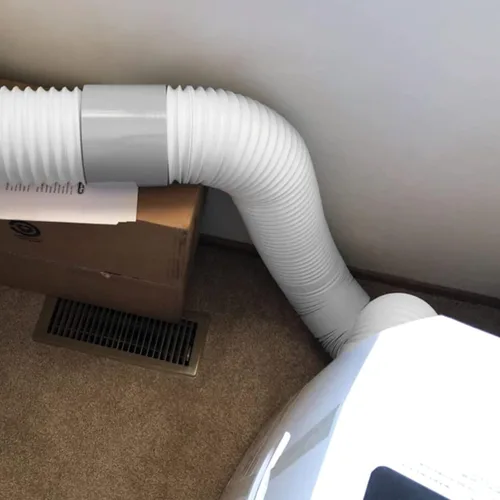 Miniatura 7 de Manguera de aire acondicionado portátil con acoplador, 5.9 pulgadas/5.9 in en sentido antihorario conducto de ventilación de escape universal de CA