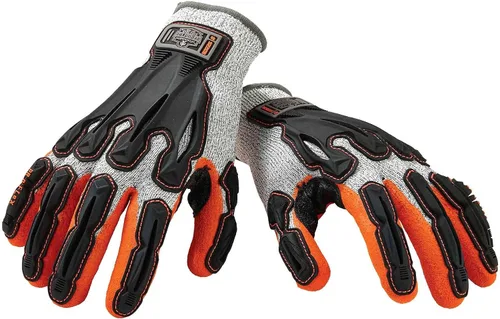 Miniatura 4 de Ergodyne ProFlex 922CR - Guantes de trabajo resistentes a los cortes, ANSI A3, palmas recubiertas de nitrilo arenoso para agarre, protección contra