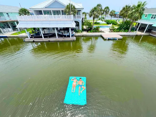 Miniatura 6 de Alfombra flotante inflable gigante mejorada 2025 - Flotador de piscina para adultos con hamaca para piscina, piscina, playa, lago para fiesta 2-Verde