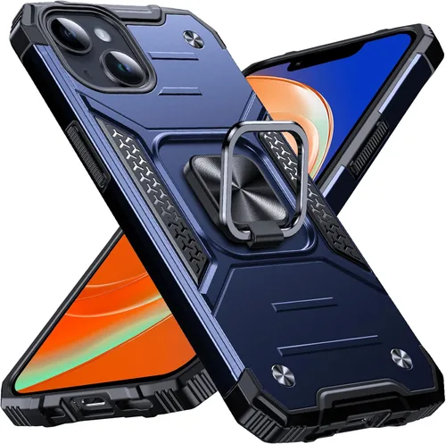 Miniatura 35 de Anqrp Funda resistente para iPhone 6/7/8/SE/SE2 con soporte de anillo mejorado y agarre, grado militar, a prueba de golpes, resistente y robusta