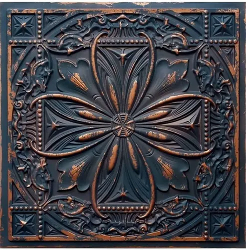 Miniatura 34 de from Plain to Beautiful in Hours DCT10at-24x24 Milan - Azulejo de techo de PVC de 2' x 2' para pegar o colocar (Caja / 4 pies cuadrados), Taupe