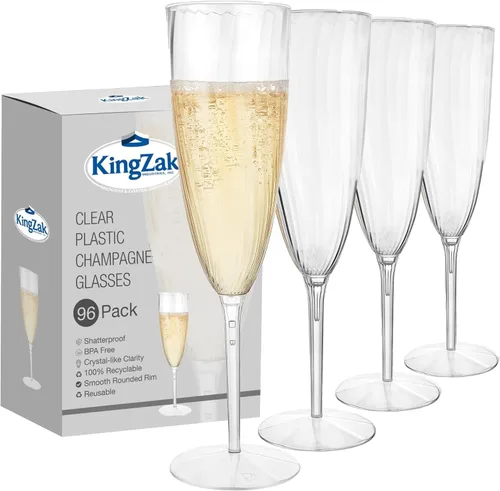 Miniatura 6 de Lillian Tablesettings Copas de champán prémium de 6 onzas, vasos desechables de plástico duro transparente, 1 pieza, 16