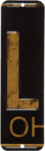Miniatura 5 de Placa de matrícula retro antigua, alfabeto indiviidual, letras de pared con monograma de pared, con buzones de correo montados en la pared, Mancave