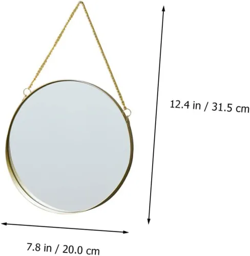 Miniatura 2 de FOMIYES Espejo de vanidad Espejo de pared de adorno Decoración de espejo redondo Decoración Espejo cosmético Espejo nórdico Espejo de pared de metal
