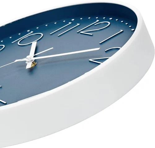 Miniatura 6 de Foxtop - Reloj de pared de cuarzo redondo moderno, silencioso, sin tictac, funciona con pilas, decorativo, para dormitorio, cocina, hogar, oficina