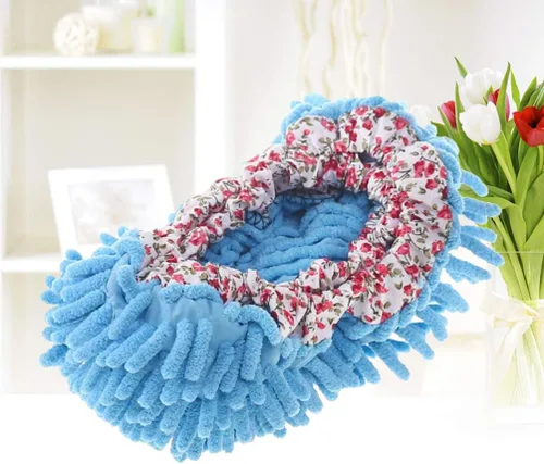 Miniatura 2 de LIOOBO Zapatilla de fregona para zapatos, multifuncional, lavable, reutilizable, para limpieza de polvo, calcetines para cocina, baño, oficina