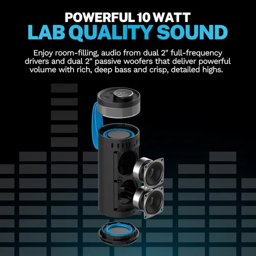 Miniatura 2 de JLab Go Party - Altavoz Bluetooth portátil, color negro medianoche, 10 vatios de potencia, más de 16 horas de reproducción, impermeabilización IP56