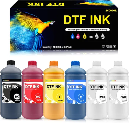 Miniatura 12 de Tinta DTF 1000ML Tinta blanca Premium Base de agua de inyección de tinta digital recarga para impresoras directas a película con cabezal de TINTA