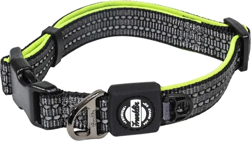 Miniatura 9 de Franklin Pet Supply Co. - Collar de nailon para perro, comodidad reflectante, ajuste, neopreno, ajustable, pequeño, mediano, grande, cachorro, Negro