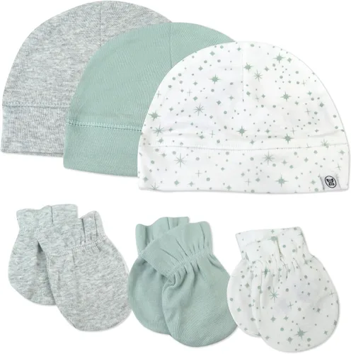 Miniatura 9 de HonestBaby Baby - Paquete de 100% gorras de algodón orgánico multipack y guantes sin rasguños
