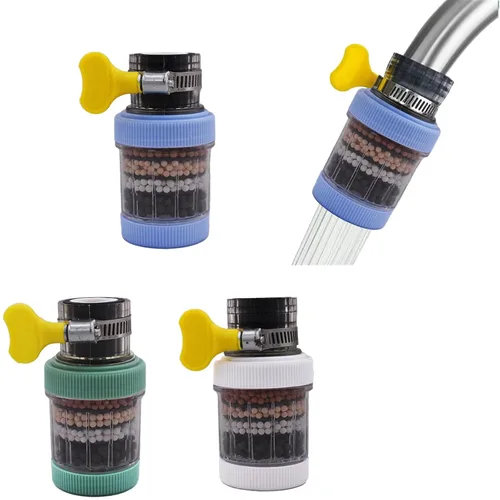 Paquete de 3 filtros de montaje en grifo, filtro de agua de grifo con carbón activado que elimina el fluoruro de cloro, metales pesados, agua dura,