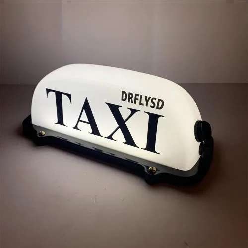 Miniatura 4 de Nueva batería recargable USB 10 pulgadas blanco LED taxi cúpula luz techo taxi signo con base magnética impermeable taxi superior luz